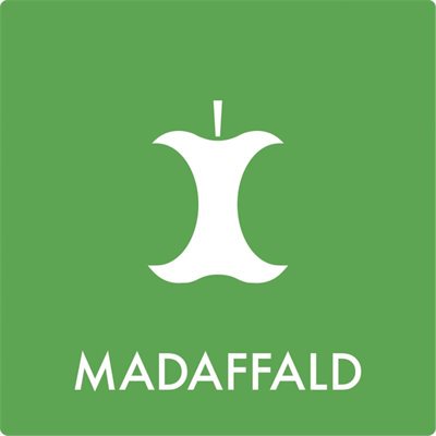 Madaffald - Affaldssortering klistermærke - 12x12 cm