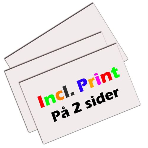 3mm alubond plade | Inkl. print på 2 sider | 62,5 x 29,8 cm