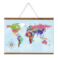 Magnetisk Træ Plakatophæng med Ophængssnor - 40 cm