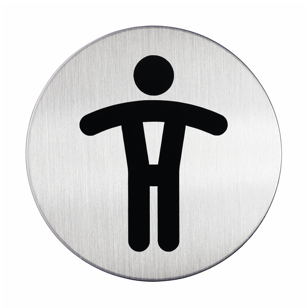 Herretoilet - Rundt pictogram skilt