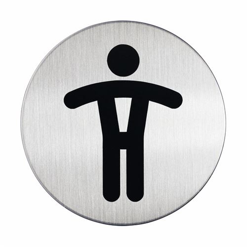 Herretoilet - Rundt pictogram skilt