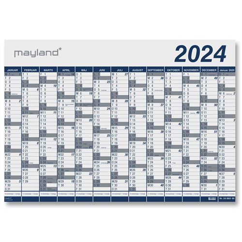 Mayland 2024 Kæmpekalender - 1x13 mdr. - Plast - 70x100 cm