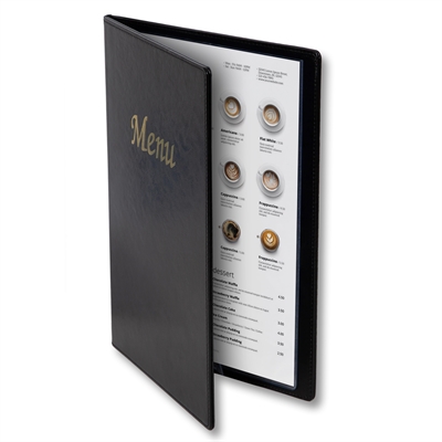 SKILTEX Sort Menumappe A4