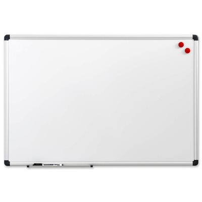 Whiteboard med stilfuld ramme af aluminium.
