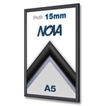 Sort Nova ramme A5 - 15mm profil