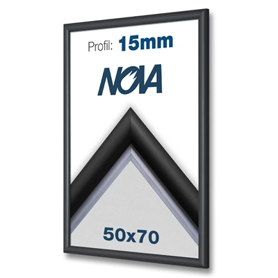 Sort Nova ramme 50x70 cm - 15mm profil