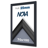 Nova Sort Snapramme med 25mm profil - 70x100 cm