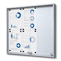 Whiteboard skab med skydedøre - 6xA4