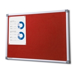 Opslagstavle rød filt - 90x60 cm