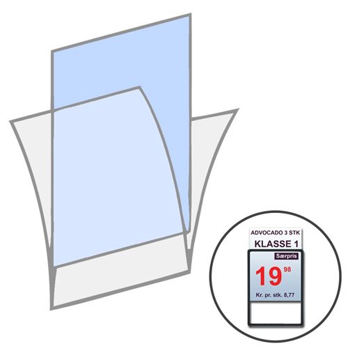Plastlomme / frontplader til Biz plastrammer - A4