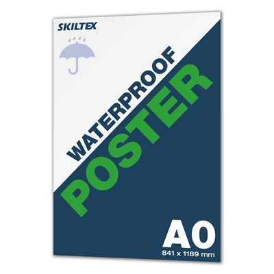 Vandfast A0 plakat inkl. print til udendørs brug.