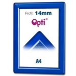 Blå A4 Opti Color klikramme  - 14mm profil