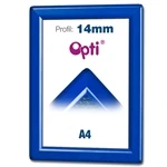 Blå A4 klikramme med 14 mm profil