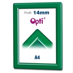 Grøn A4 klikramme til vægmontering