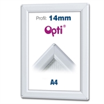Hvid A4 Opti Color klikramme  - 14mm profil