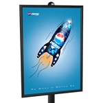 Sort B2 klikramme 50 x 70 cm til montering på Prostand Displays.