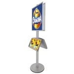 Dobbeltsidet plakatstander med klikrammer og brochureholder - 50x70cm
