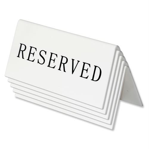 RESERVED bordskilte - Pakke med 5 stk