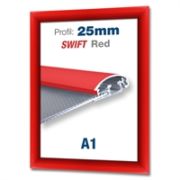 Rød Swift klikramme med 25mm profil - A1
