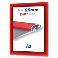 Rød Swift klikramme med 25mm profil - A3