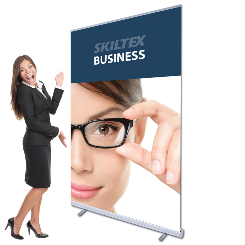 BUSINESS roll up banner inkl. print - 120 x 200 cm - Med express levering