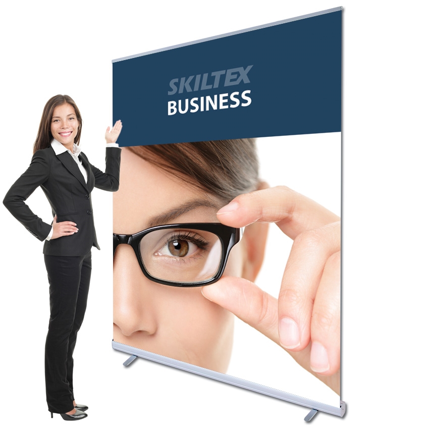 BUSINESS roll up banner inkl. print - 150 x 200 cm - Med express levering