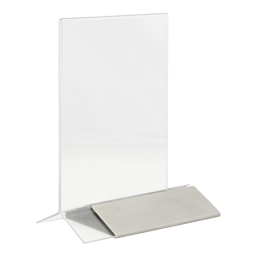 A6 Premium Rustfri Stål Menuholder | Skiltex.dk