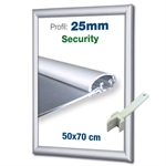 Security snapramme m/ 25mm profil - 50x70 cm