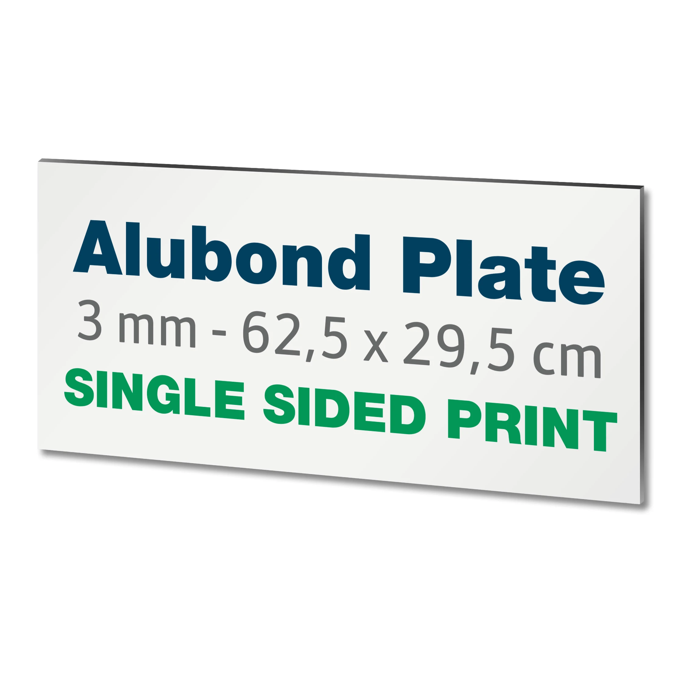 3mm alubond plade | Inkl. print på én side | 62,5 x 29,5 cm