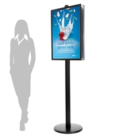 Sort ProStand 102 - Dobbeltsidet Plakatstativ - 50x70 cm