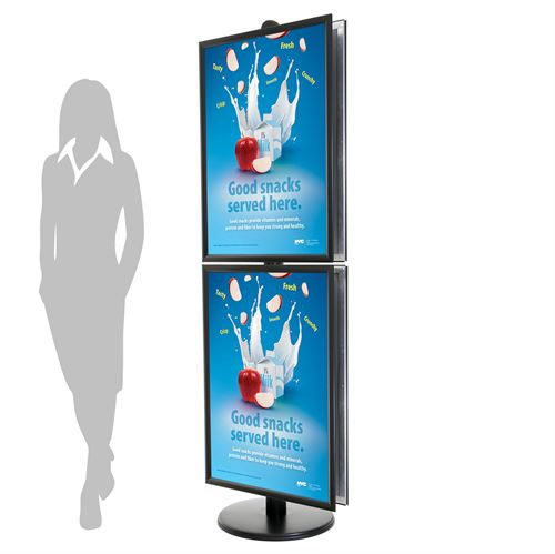 Sort ProStand 104 - Dobbeltsidet plakatstand - A1