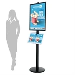 Sort ProStand 106 - Infostativ med brochureholder - 50x70cm