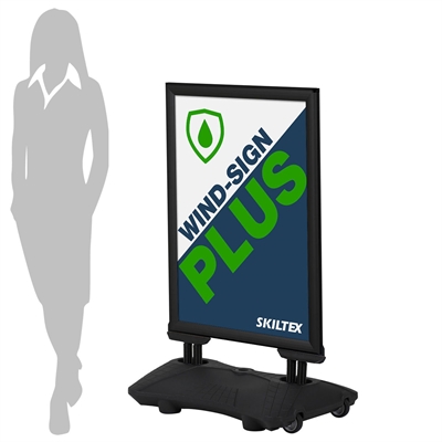 Sort Wind-Sign PLUS IP56 Gadeskilt - 70x100 cm