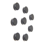 Super stærk sorte magneter til glastavler - 20mm - 8 stk