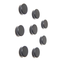 Sorte magneter til whiteboard - 20mm - 8 stk