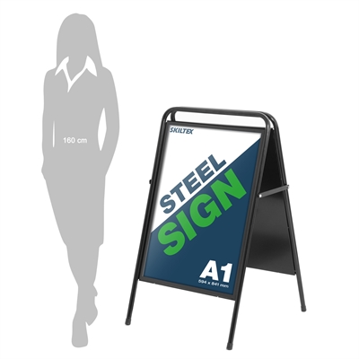 SteelSign Sort A-skilt - A1