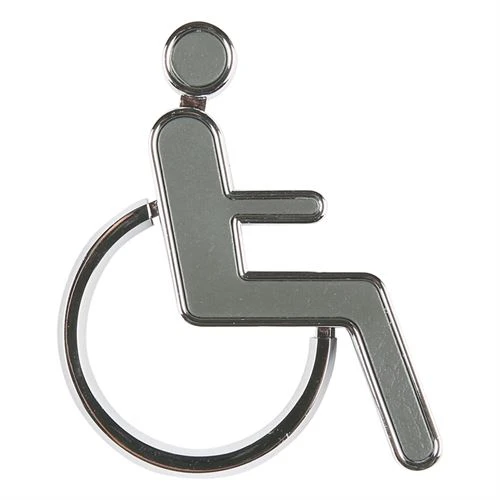 Handicap toiletskilt med selvklæbende tape