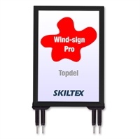 Topdel til Wind-Sign Pro med sort ramme