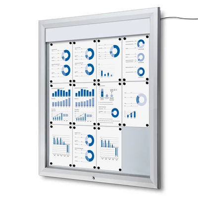 Premium LED Outdoor whiteboard skab med lys