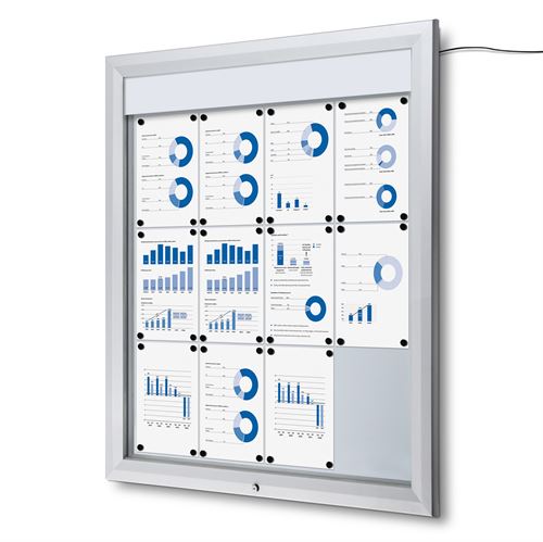 Premium LED Outdoor whiteboard skab med lys