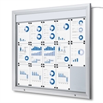 Premium LED Outdoor whiteboard skab med lys - 15xA4