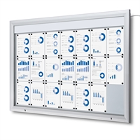 Premium LED Outdoor whiteboard skab med lys - 21xA4