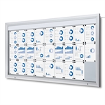 Premium LED Outdoor whiteboard skab med lys - 27xA4