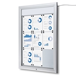 Premium LED Outdoor whiteboard skab med lys - 9xA4