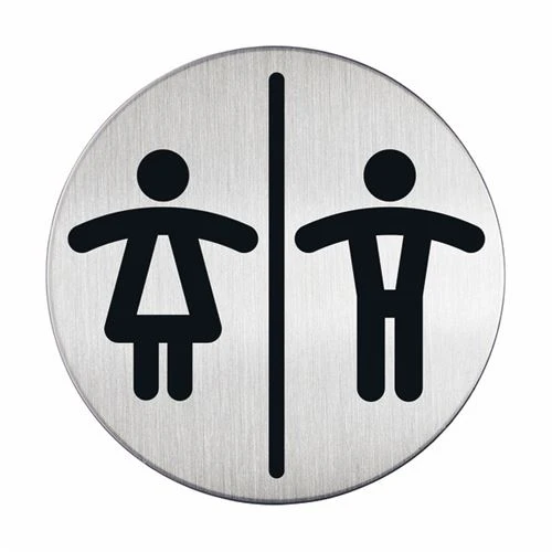 Dame/Herre toiletskilt - Rundt pictogram