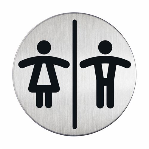 Dame/Herre toiletskilt - Rundt pictogram