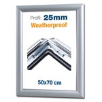 Vandsikker snapramme m/ 25mm profil - 50x70 cm