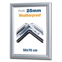 Vandsikker snapramme m/ 25mm profil - 50x70 cm