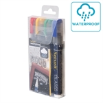 Waterproof kridt marker penne 2-6mm - 4x Farve