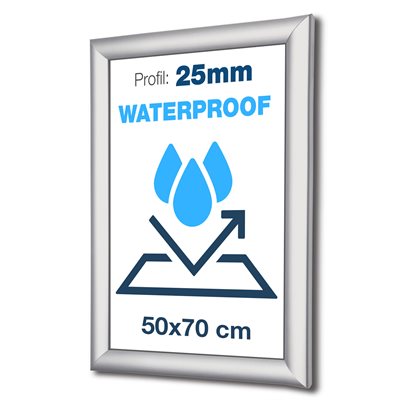 Vandsikker PLUS IP56 klikramme m/ 25mm profil - 50x70 cm